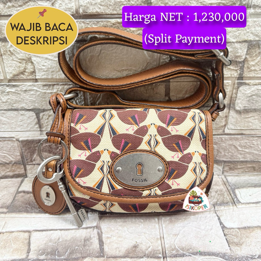 625# NET-Preloved Fossil Maddox Mini Crossbody Bird