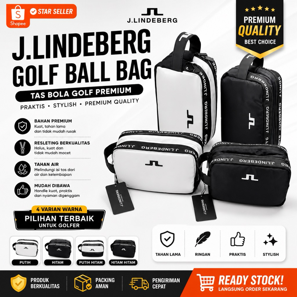 Tas Bola Golf J.Lindeberg – Pouch Golf Import Premium Pria