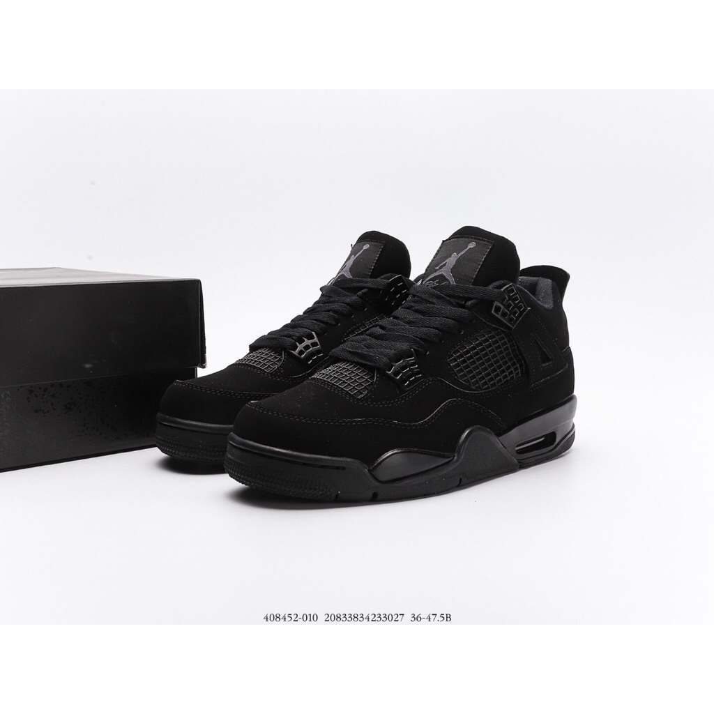 Blackshoes - Sepatu Sneakers Air Jordan 4 Retro Black Cat