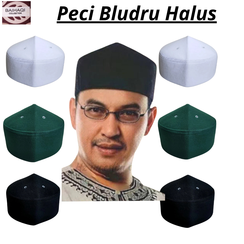 Peci Uje / Peci Polos / Peci Mesir / Songkok Putih / Kopiah Polos hitam