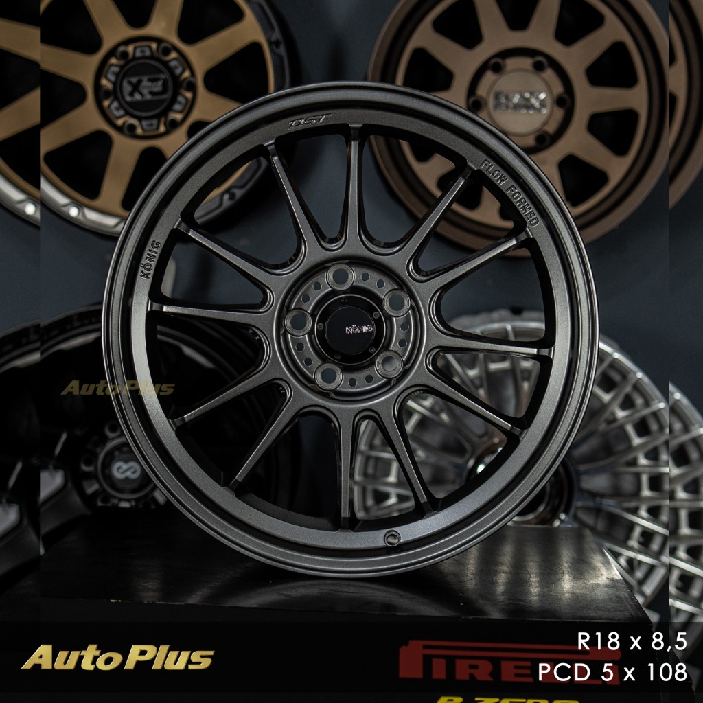 VELG KONIG HYPERGRAM RING 18 PCD 5x108 Matte Grey