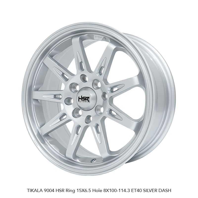 VELG MOBIL R15 HSR TIKALA 9004 HSR R15X6,5 H8X100-114,3 ET40 SILVER DASH 4 PCS VELG
