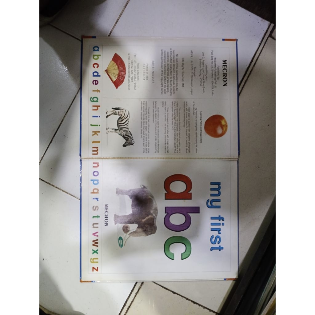 Buku My First ABC untuk Anak - Belajar Huruf dengan Gambar Menarik