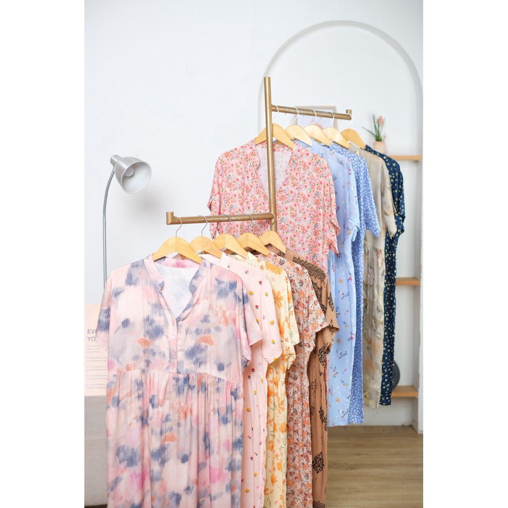 NOURA DRESS PENDEK ( daster kerah shanghai )