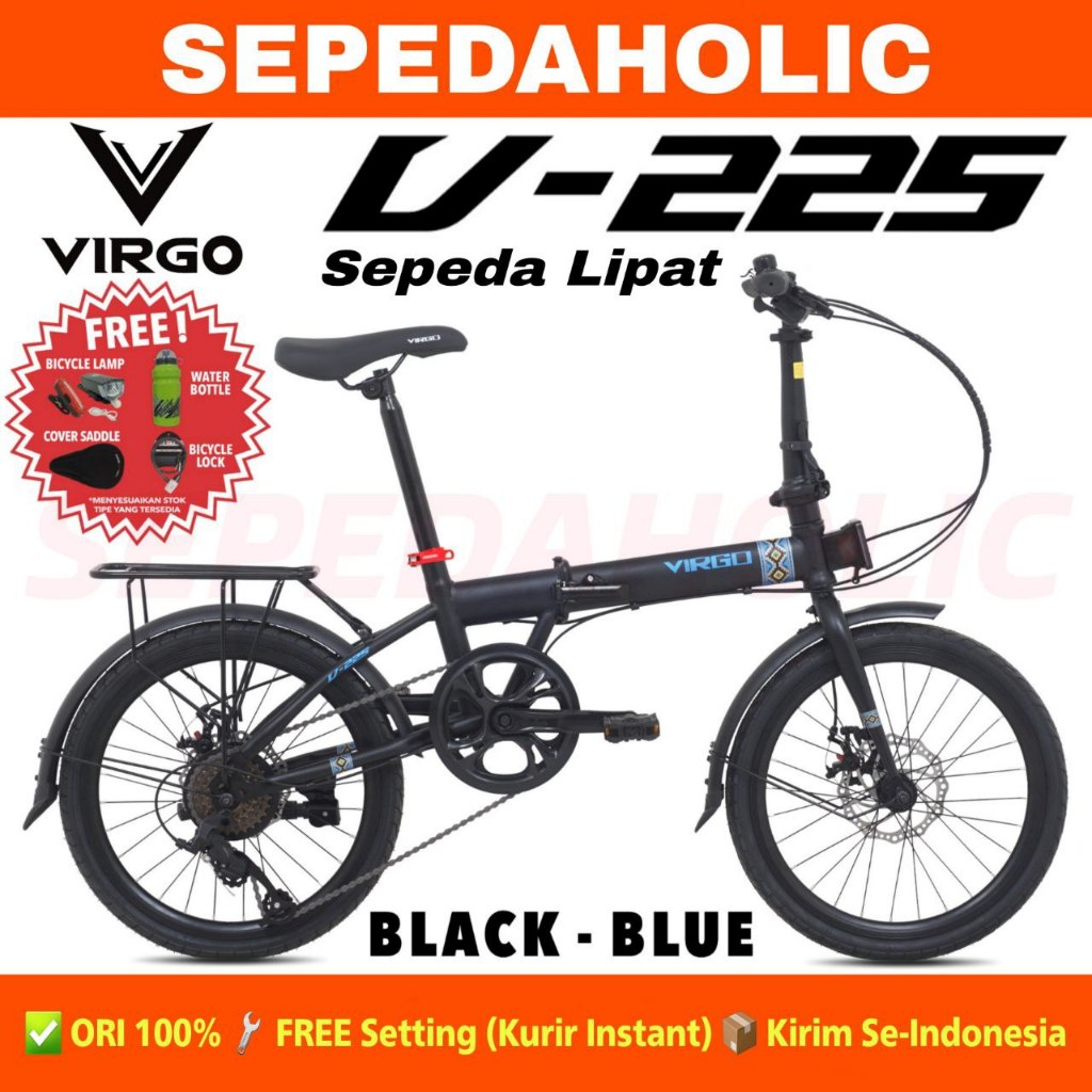 Sepeda Lipat VIRGO V225 20 Inch Boncengan Dewasa Anak