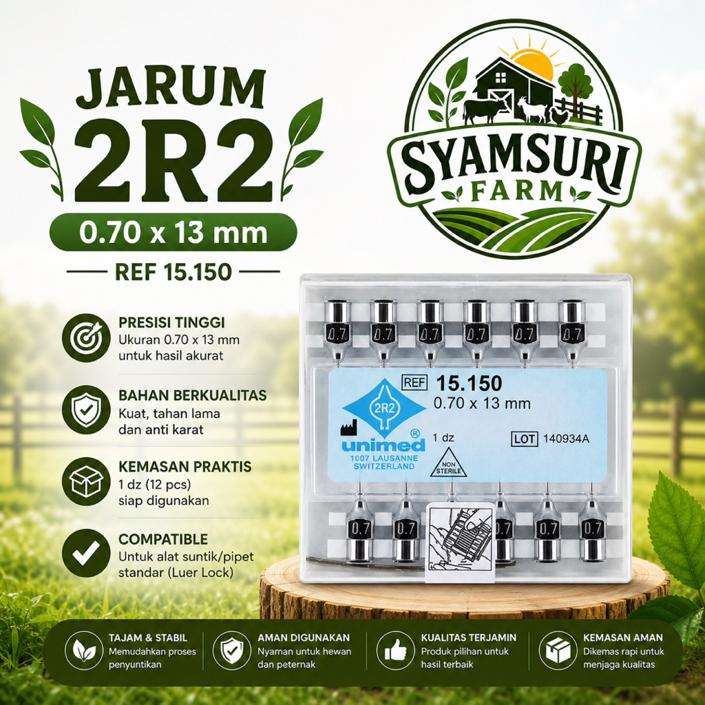 Jarum Socorex 0.7 x 13mm / 0.9 x13mm 2R2 Unimed Original 1 Dz