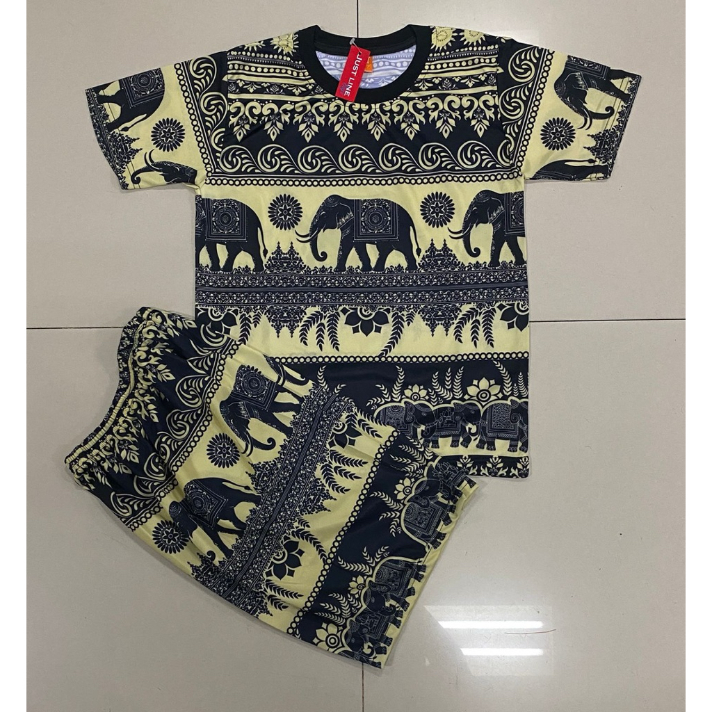 Baju motif gajah thailand untuk anak anak setelan baju thailand anak anak baju mihumihu mahimahi