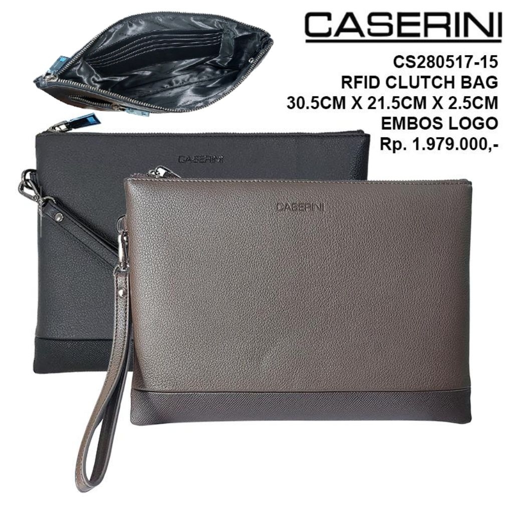 CASERINI RFID Pouch CS280517-15 Handbag Tas Tangan Pria Anti Scan RFID Protection Anti Pencurian Dat
