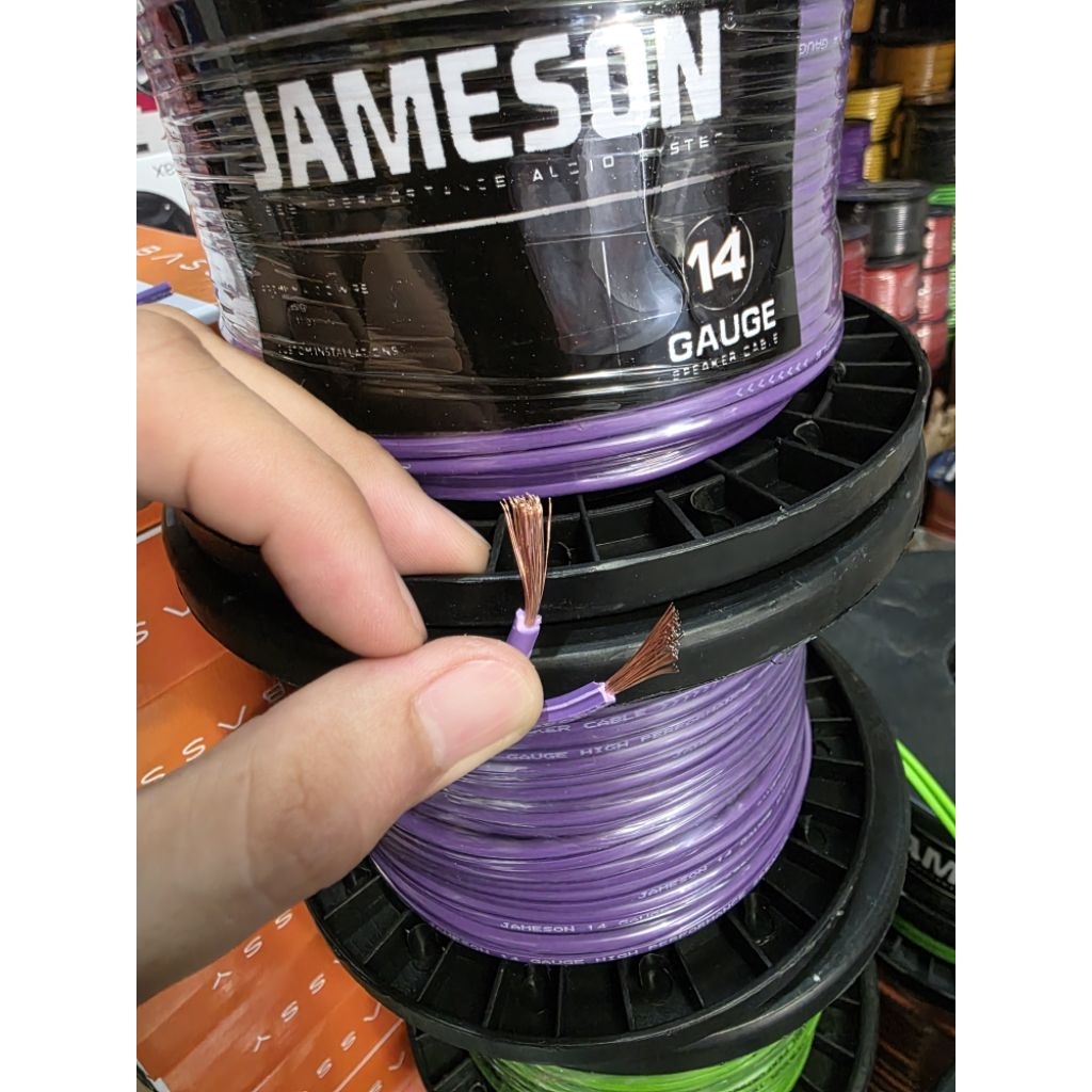 JAMES0N Kabel AWG14 Ungu Kualitas Terbaik untuk Audio Mobil