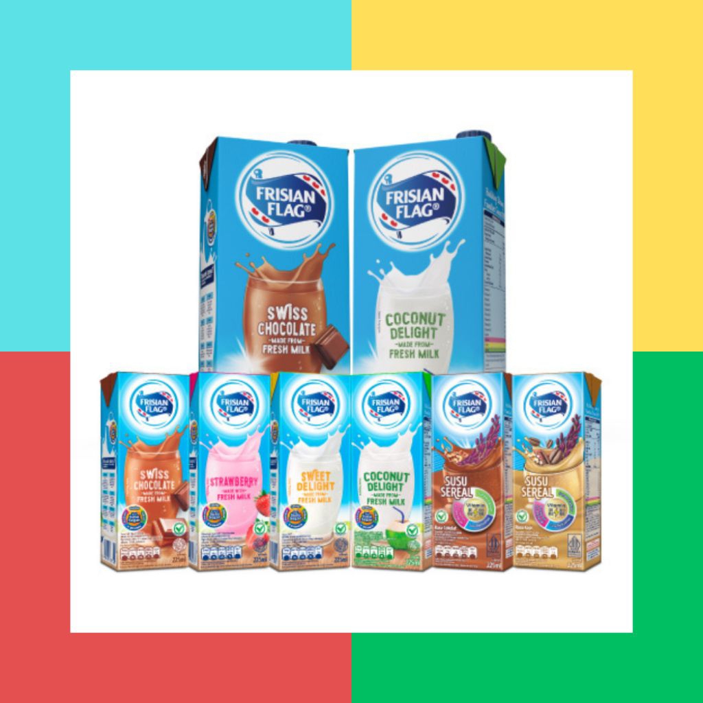 ( 3 PCS ) Frisian Flag Susu UHT Kemasan 225 ML All Varian