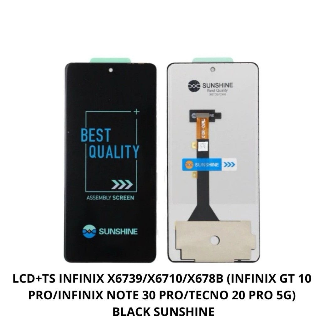 LCD+TS INFINIX X6739/X6710/X678B (INFINIX GT 10 PRO/INFINIX NOTE 30 PRO/TECNO 20 PRO 5G) BLACK SUNSH