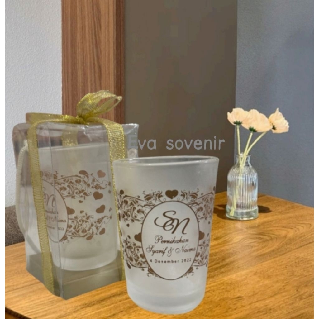 Sovenir pernikahan gelas doff sovenir ulangtahun