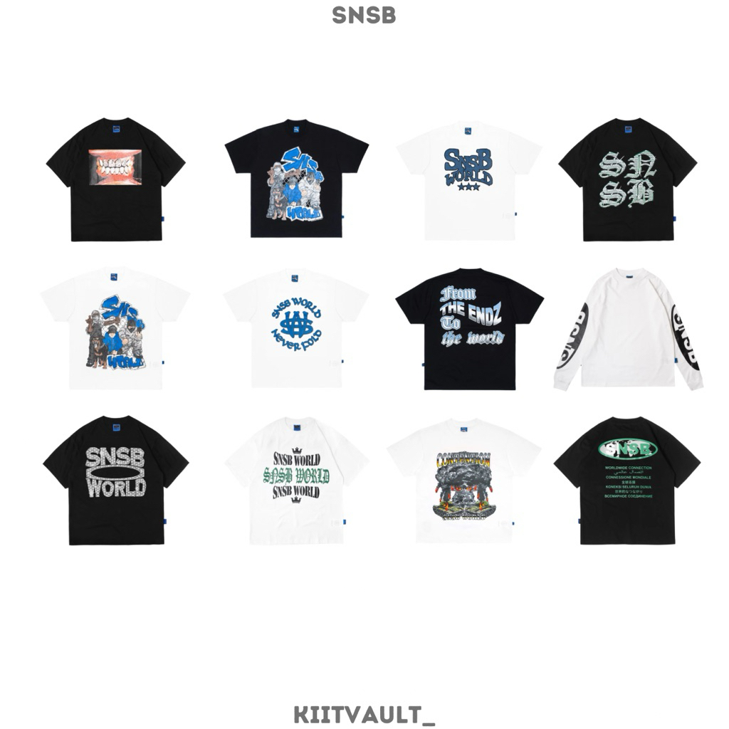 100%ORIGINAL Snsb Tshirt / LS Collection Connect / Gemz / Maxed / Crown / Dime / ENDZ / Crew / Fold 