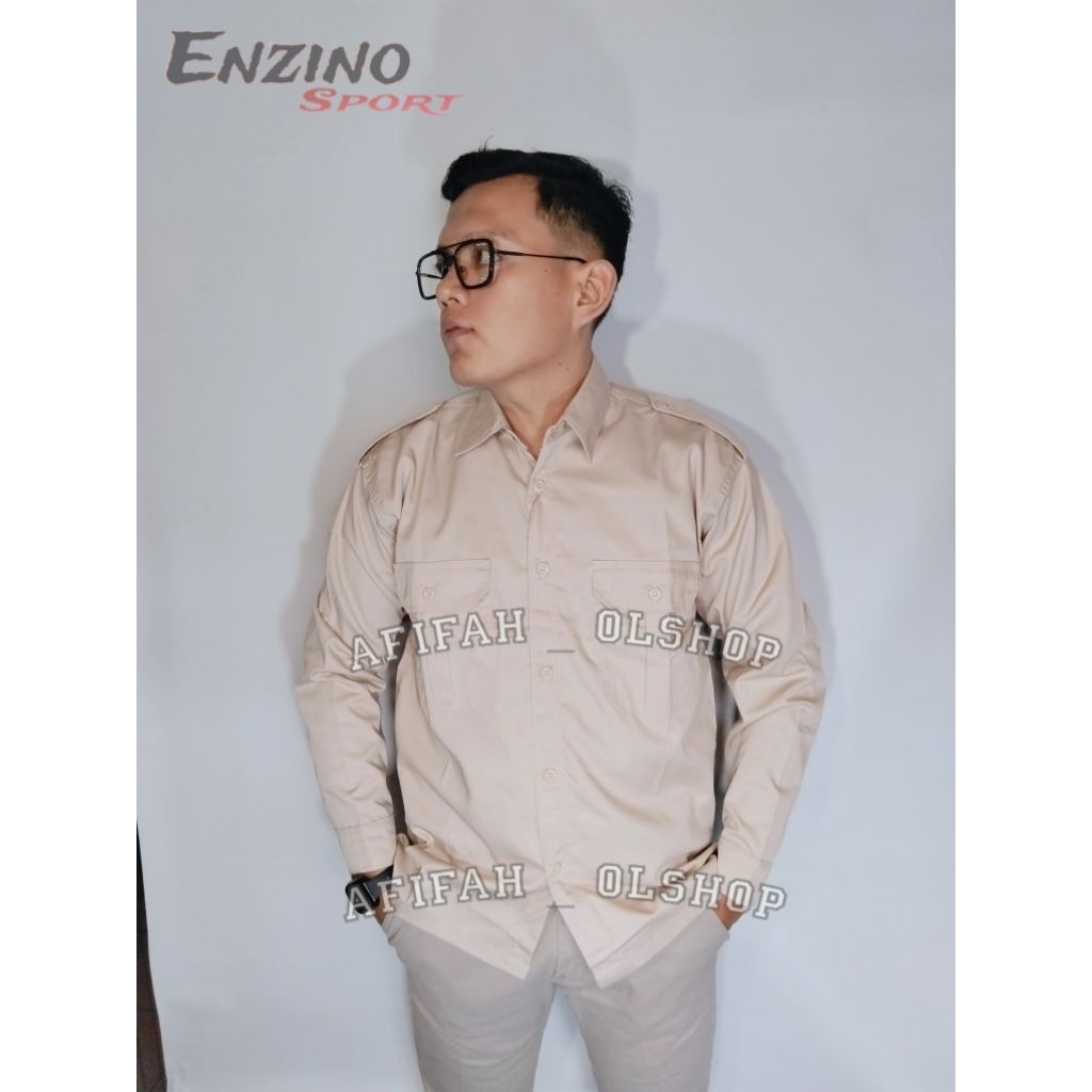 Kemeja seragam lengan panjang ENZINO SPORT
