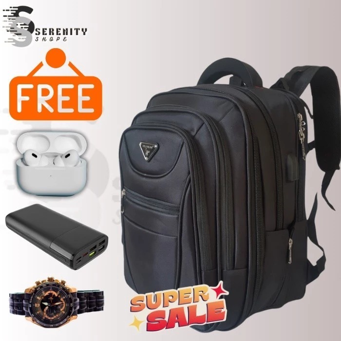 (Free Jam Tangan dan PowerBnk) Tas Sekolah SD SMP SMA Laki Laki Bacpack Taas Ransel Pria Dewasa Polo