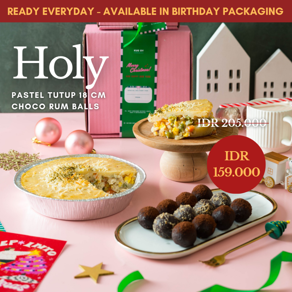CHRISTMAS HAMPERS NATAL / BINGKISAN / PARCEL - Pastel Tutup & RumBalls
