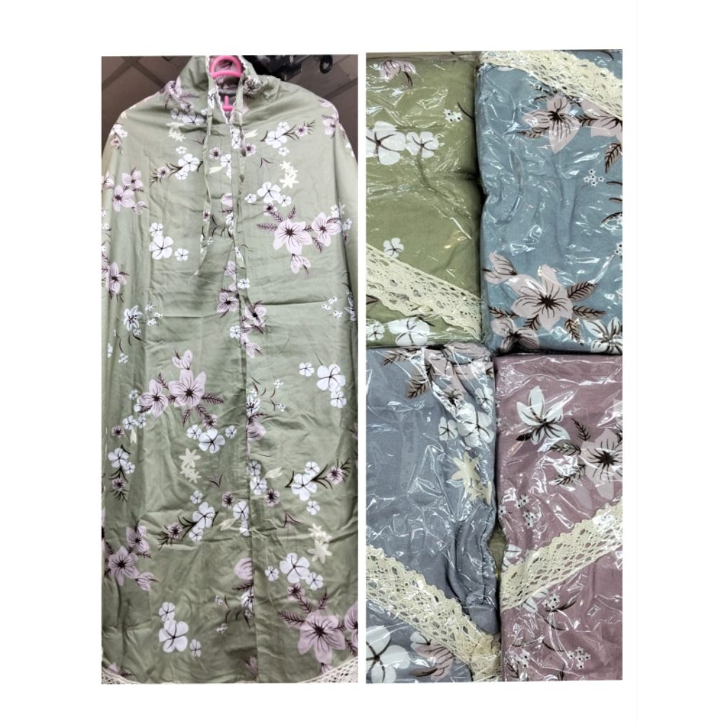 mukena rayon motif bunga