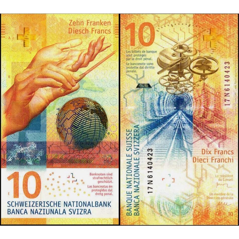 Swiss 10 Francs UNC-Original-Gress