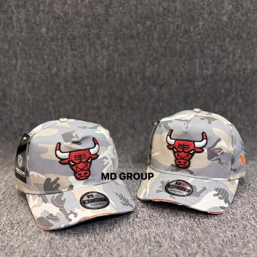 Topi Import Baseball Motif Loreng Caps CHICAGO BULLS Full Tag Pria Wanita Bahan Catton Premium Quali