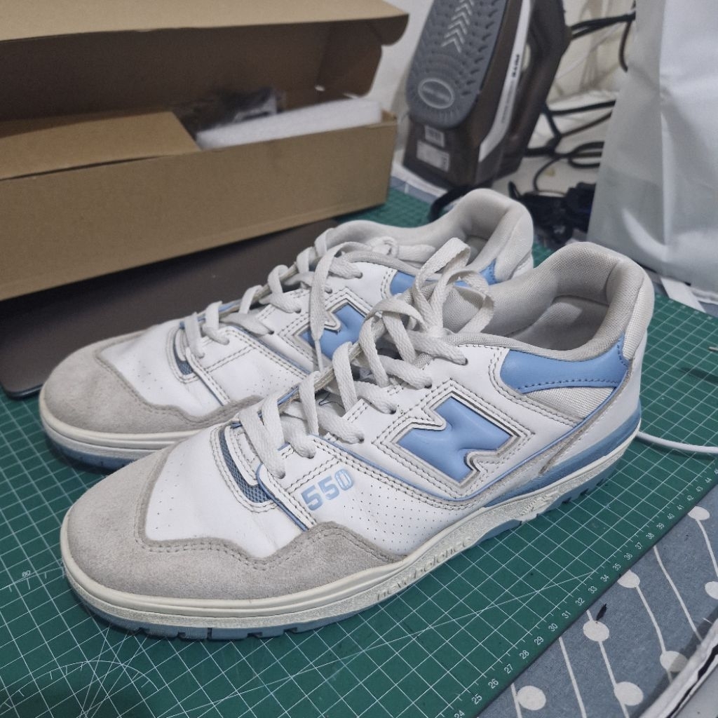 Sepatu New Balance 550 Baby Blue UK43 Ori Bekas Cek Deskripsi