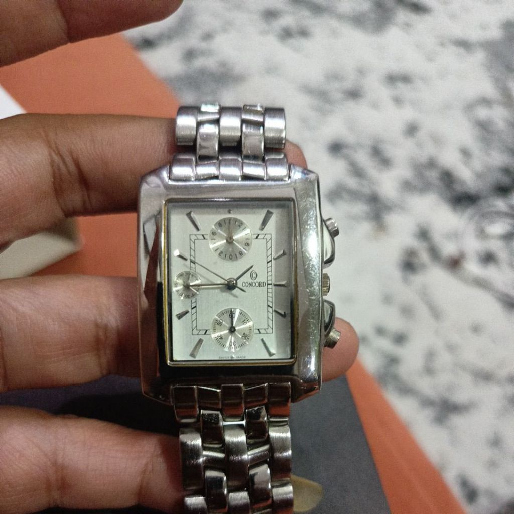 jam tangan kotak original Chronograph Concord  preloved second bekas