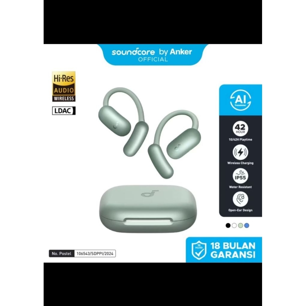 Anker Soundcore AeroFit 2 OWS Open Ear Earbuds (original-second like new)
