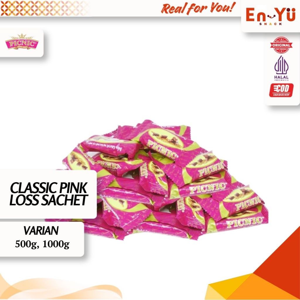 Dodol Garut PICNIC Sachet Classic Kiloan Loss Pink 500g / 1000gr
