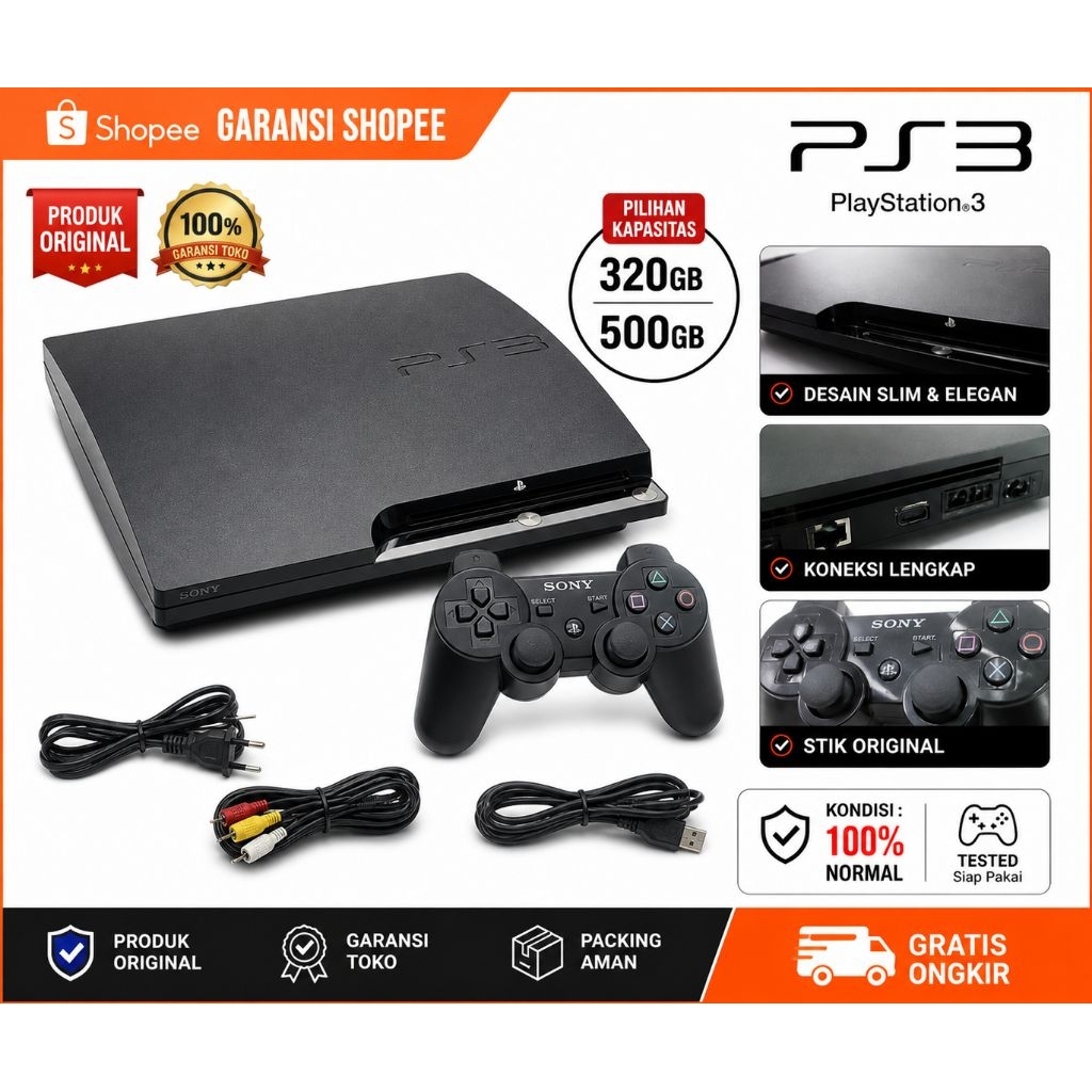 PS3 slim & super slim 500gb
