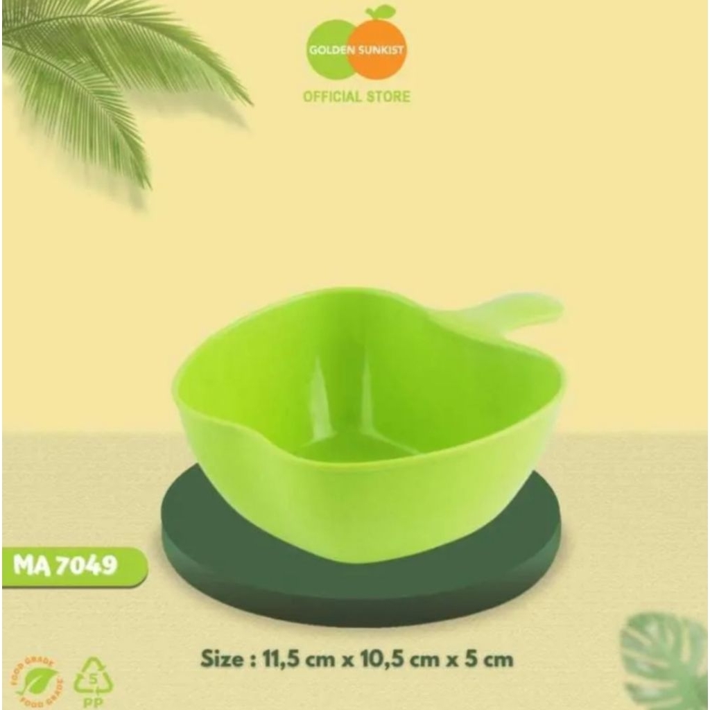 Ori | Mangkok Kecil Bentuk Apel Golden Sunkist MA 7049 / Mangkok Plastik
