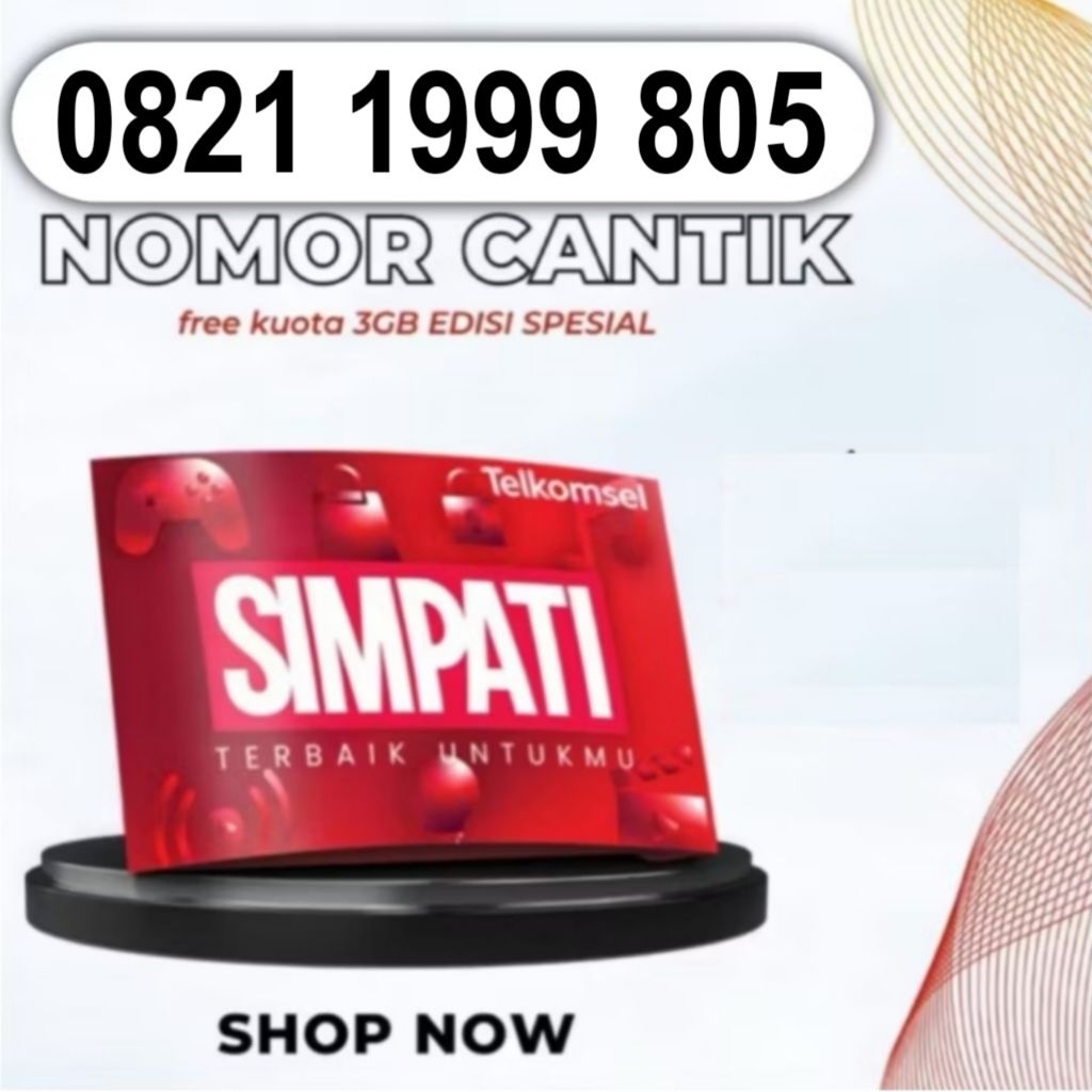nomor cantik Telkomsel 3gb ekor 1999 805