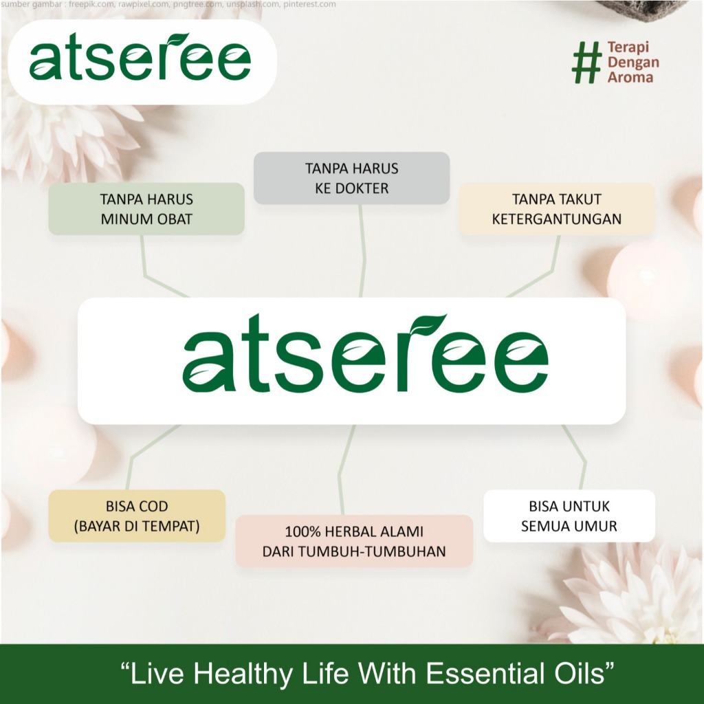 Atseree Nutmeg skin essential oil minyak kulit buah pala 5 ml 10 ml 30 ml Asli Murni original Essent