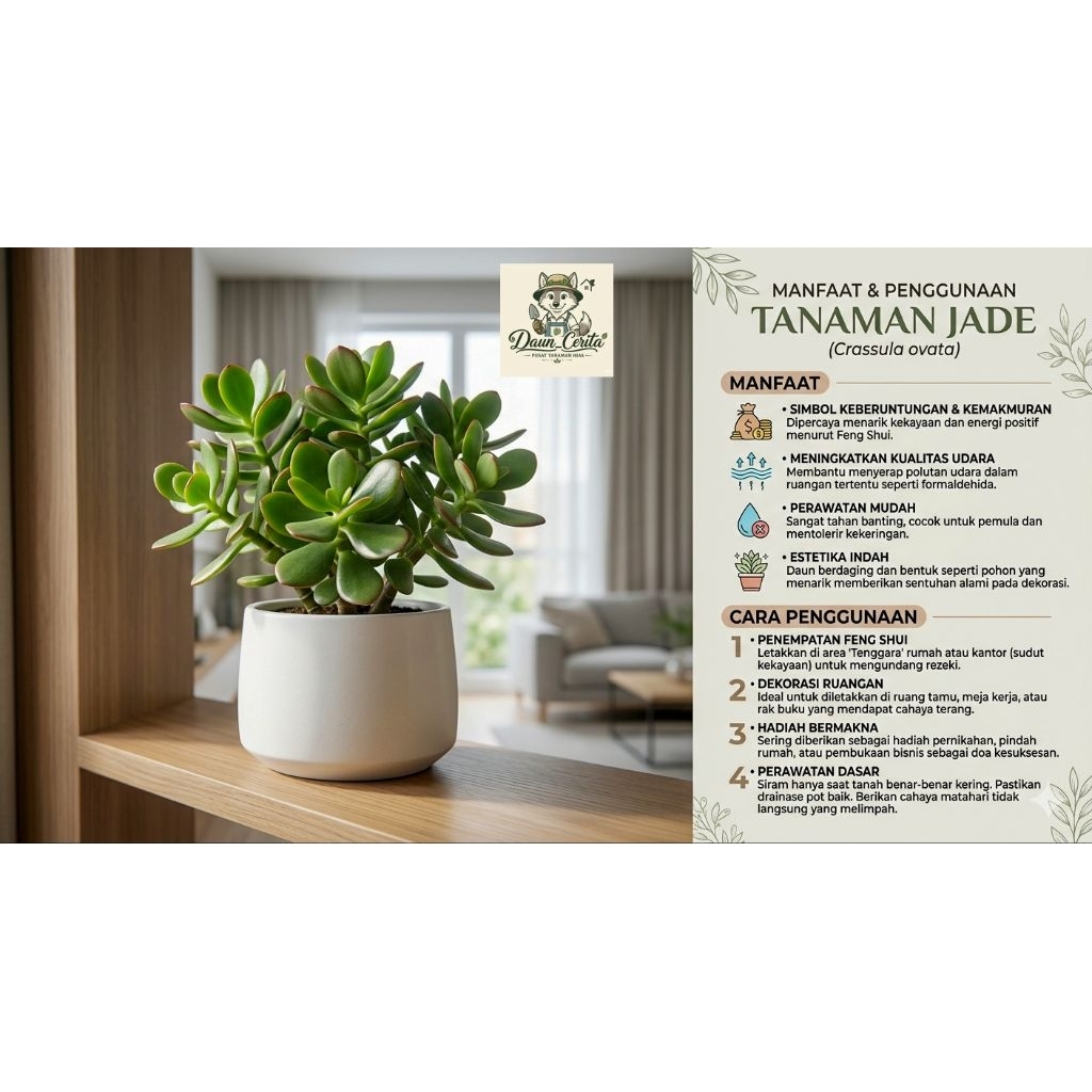 Jade Plant / Pohon Giok - Tanaman Pembawa Keberuntungan (Hoki)-tanaman hias