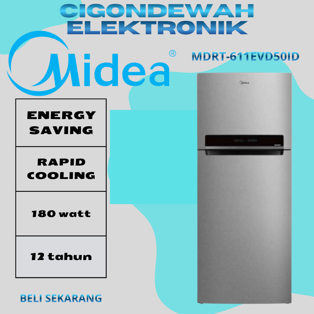 KULKAS 2 PINTU MIDEA MDRT-611EVD 50ID