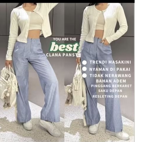 celana panjang wanita kulot wispie premium polycotton