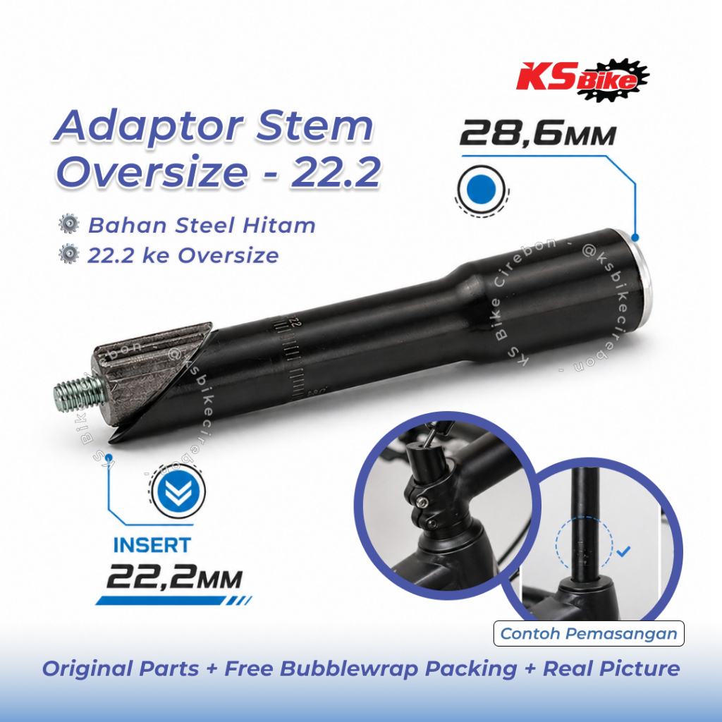 Adaptor Stem Sepeda 22.2 Peninggi Stang Stem Riser Fork Standar Oversize Federal MTB Balap Jadul Tok