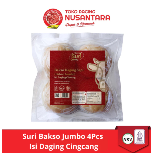 Bakso Jumbo Isi Daging Cincang 4B 400gr – Bakso Besar Frozen – Bakso Suri | Toko Daging Nusantara