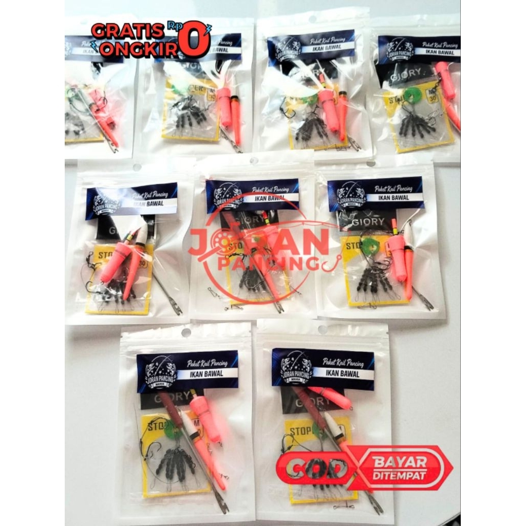 1 Set Rangkaian Kail Pancing Ikan Bawal | Rangkaian Kail Bawal | Rangkaian Kail Anti Mocel