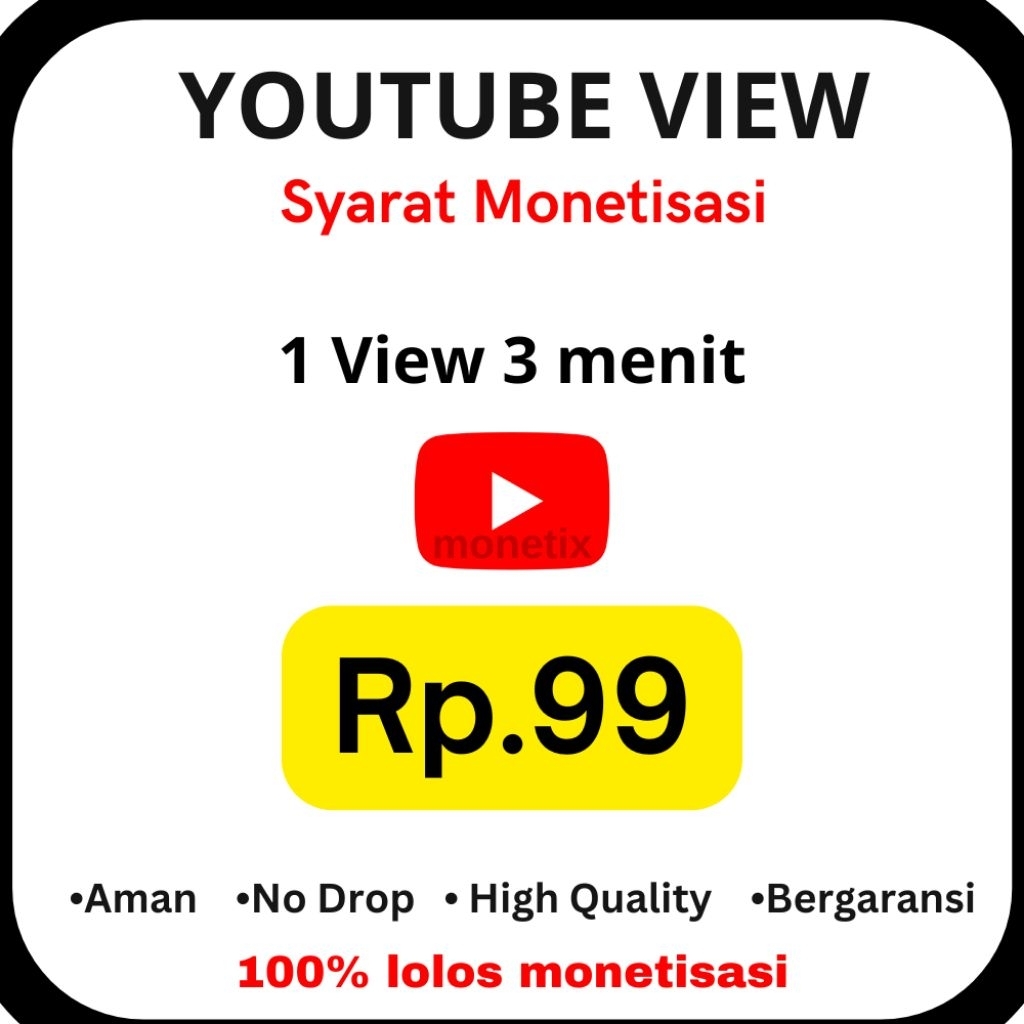 view youtube murah dan bergaransi real organic