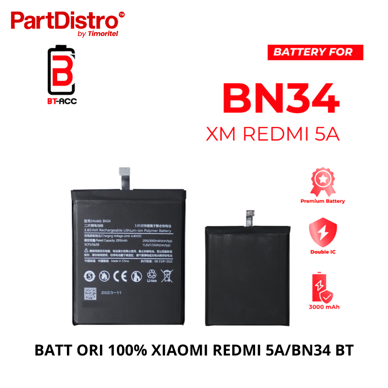 BATT ORI 100% FOR XIAOMI REDMI 5A/BN34 BT