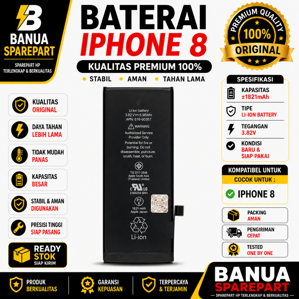 Battery Iphone 8 Original