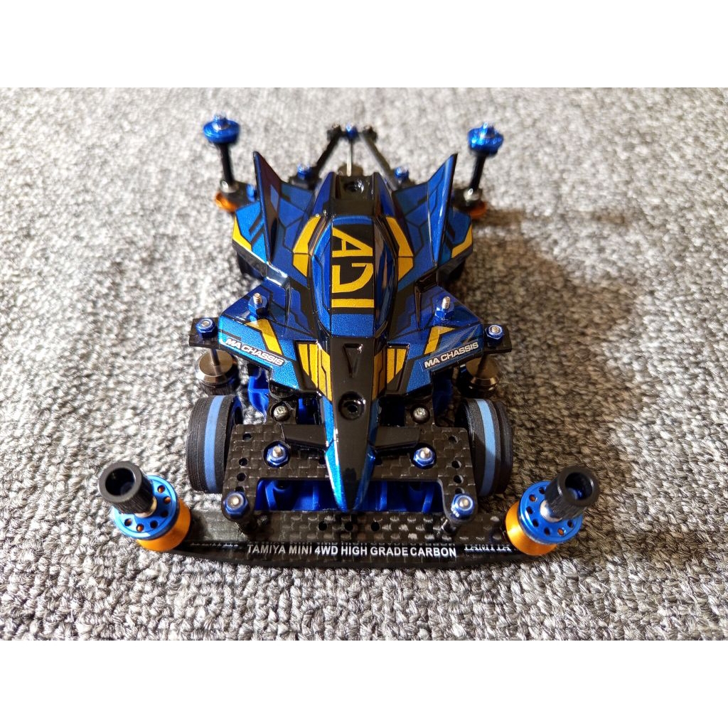 Tamiya STO 50 Carbon MA chassis suspensi Blue Gold