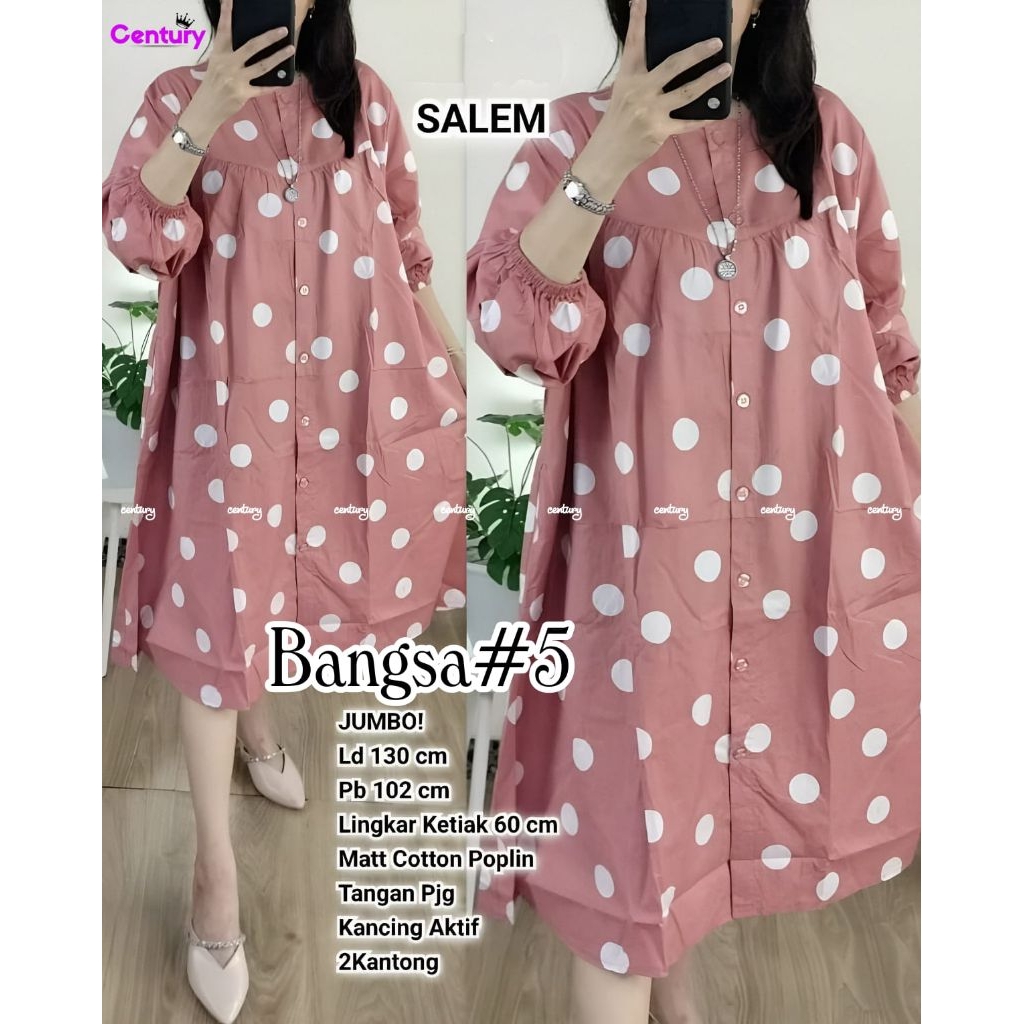 READY COD BANGSA TUNIK #5 TUNIK JUMBO LD 130 TUNIK KATUN JUMBO TERBARU TUNIK POLKADOT KEKINIAN