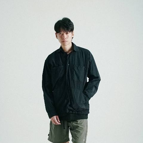Berths Hollow Overshirt Jacket Black - Jaket Pria