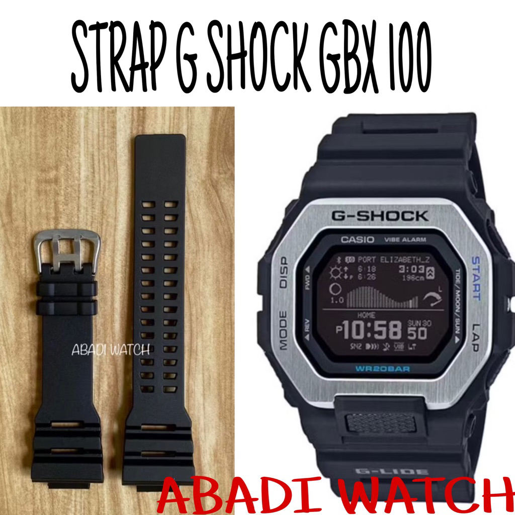 TALI STRAP JAM GSHOCK GBX100 / GBX-100 / GBX 100 RUBBER STRAP JAM G SHOCK GBX100 DIGITEC 5050 DG5050