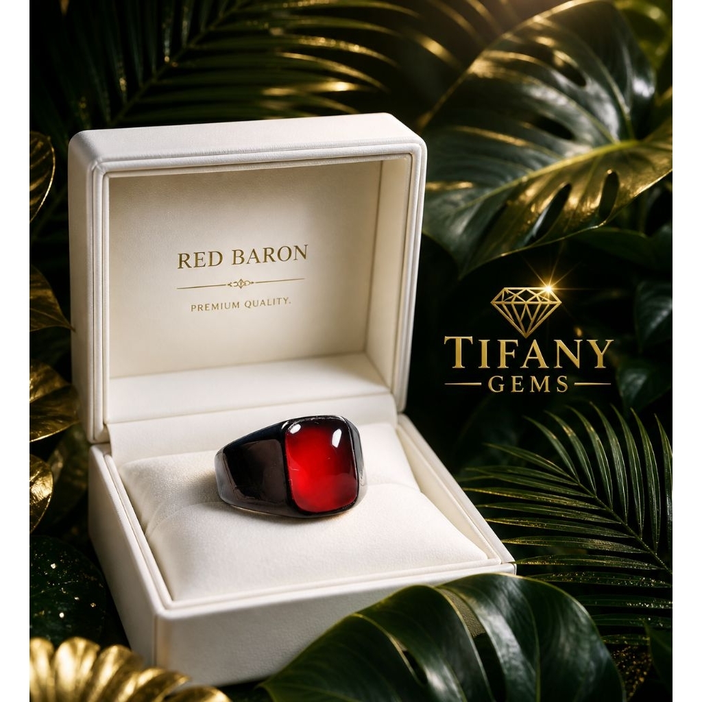 Cincin red baron kotak titanium super elegan