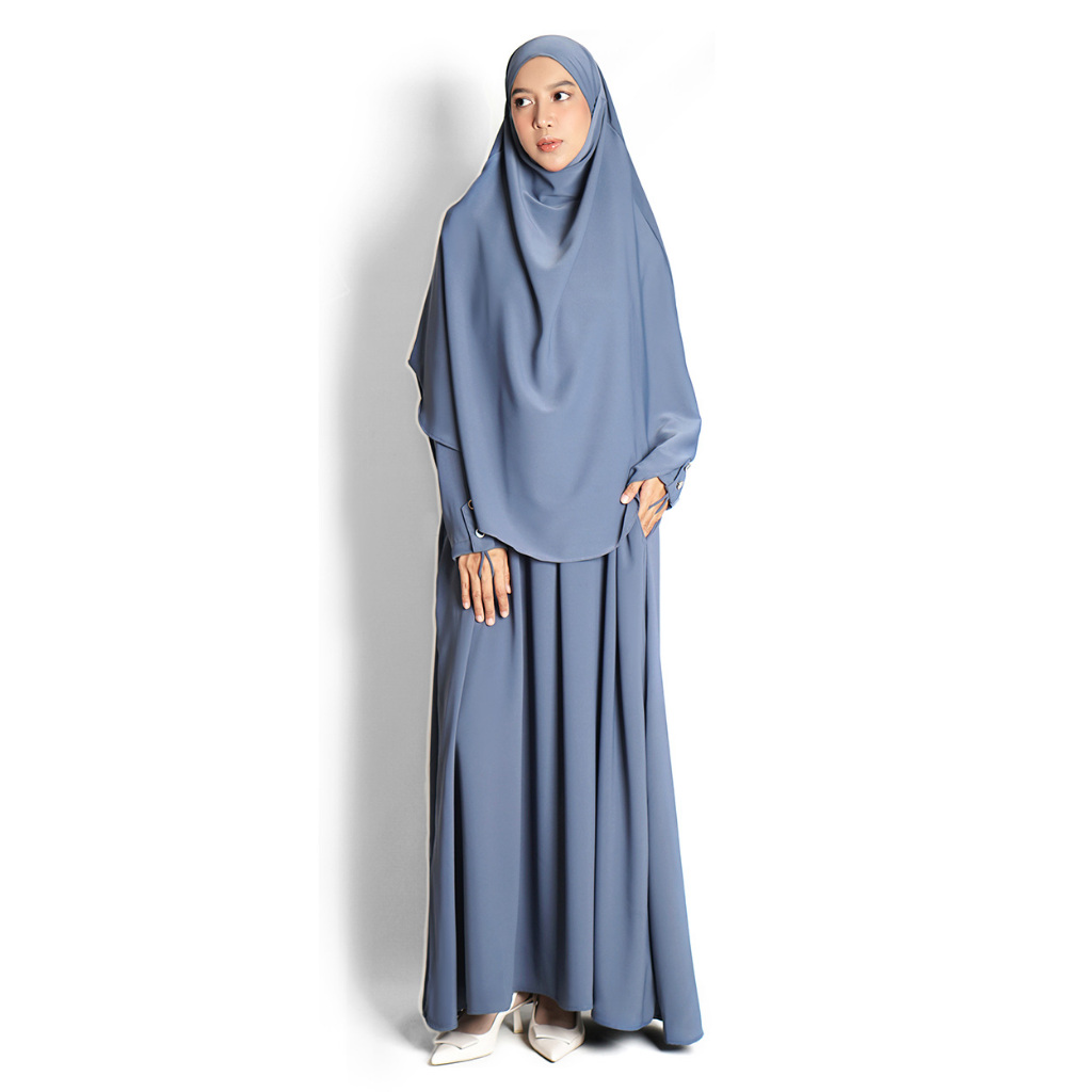 KIVITZ | AISHA ABAYA SET - with FK Medium | Baju Gamis Dress Muslimah Umroh Haji SET Syar'i anti UV