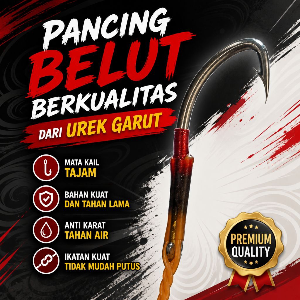 pancing belut model par4ng anti mocel, menggunakan baja berkualitas dan benang terbaik