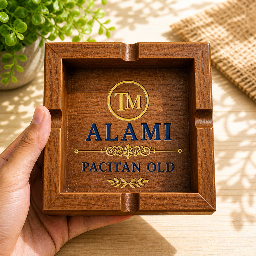 Asbak Kotak Kayu Handmade Alami Pacitan – Koleksi Eksklusif