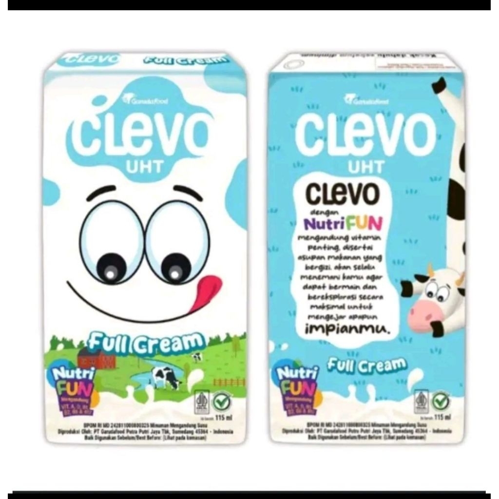 Clevo Susu UHT Full Cream 115ml 40 Pcs Dus