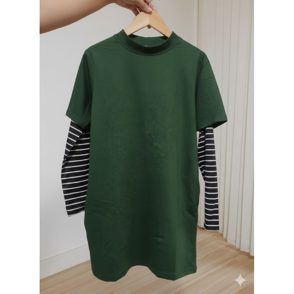 Tunik hijau botol